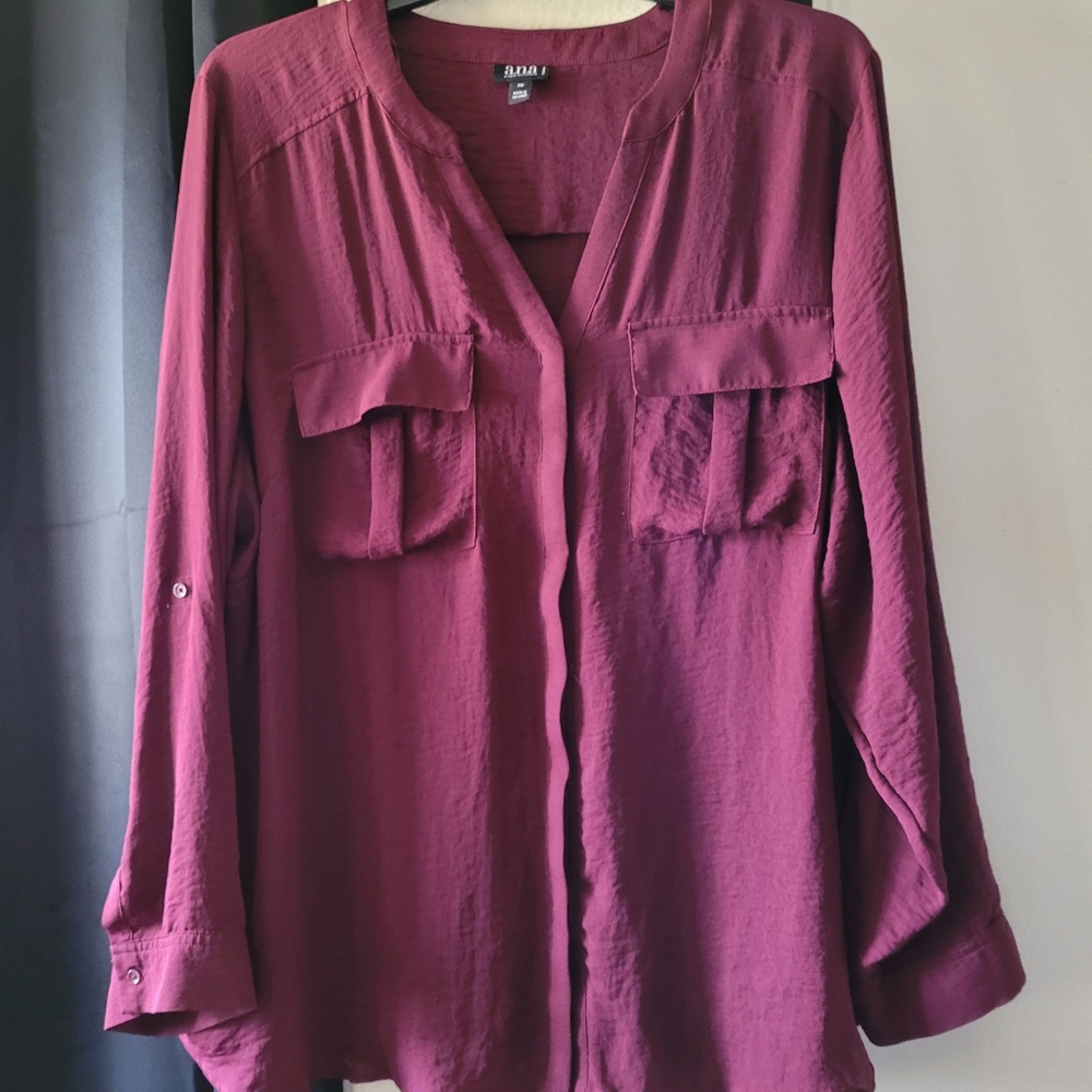 3xl fuschia harper style blouse